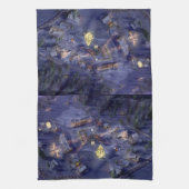 Kerstkeukenhanddoek voor het bergdorp theedoek (Verticaal)