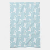 Kerstkeukenhanddoeken Blauw met Vrolijkheid Theedoek (Verticaal)