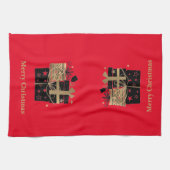 Kerstkeukenhanddoeken Cadeaus voor kerstmis Theedoek (Horizontaal)