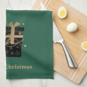 Kerstkeukenhanddoeken Cadeaus voor kerstmis Theedoek (Quarter Fold)