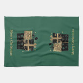 Kerstkeukenhanddoeken Cadeaus voor kerstmis Theedoek (Horizontaal)