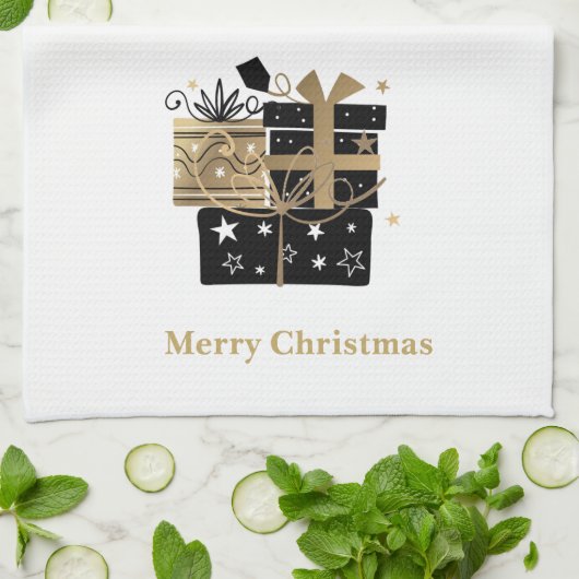 Kerstkeukenhanddoeken Cadeaus voor kerstmis Theedoek (Gevouwen)