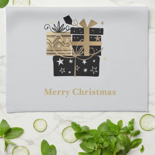 Kerstkeukenhanddoeken Cadeaus voor kerstmis Theedoek (Gevouwen)
