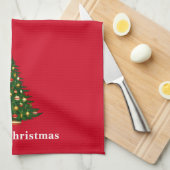 Kerstkeukenhanddoeken, kerstboom theedoek (Quarter Fold)