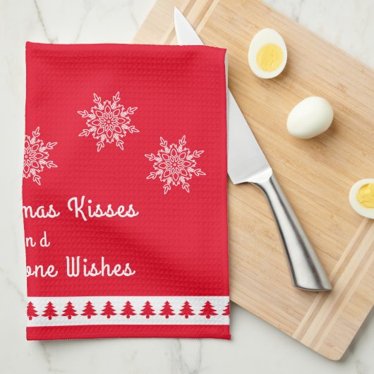 kerstkeukenHanddoeken met geelsteen Theedoek (Quarter Fold)