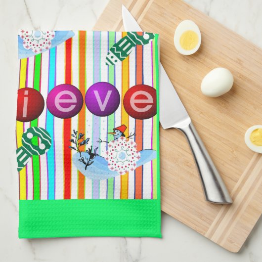 Kerstkeukenhanddoeken Theedoek (Quarter Fold)