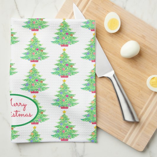 kerstkeukenhanddoeken theedoek (Quarter Fold)