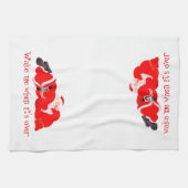 Kerstkeukenhanddoekje Wake me als kerstman Theedoek (Horizontaal)