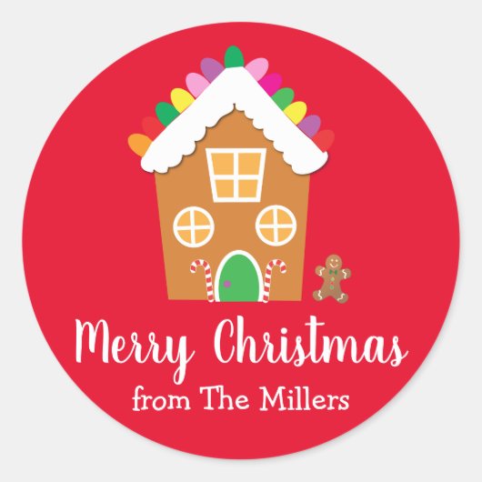 kerstkeukenhuis Sticker (Voorkant)