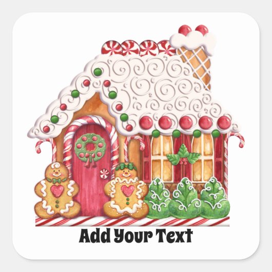 kerstkeukenhuis Sticker (Voorkant)