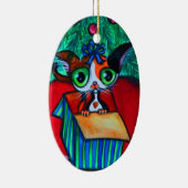 kerstkeukenkat in Gift Ornament (Rechts)
