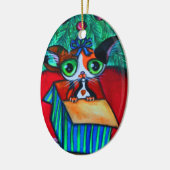 kerstkeukenkat in Gift Ornament (Links)
