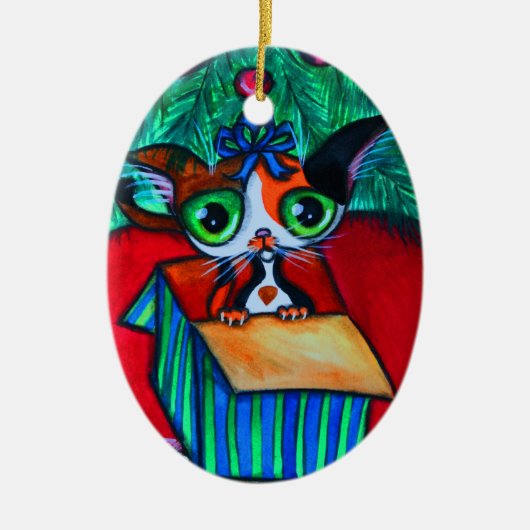kerstkeukenkat in Gift Ornament (Voorkant)