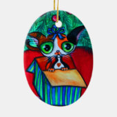 kerstkeukenkat in Gift Ornament (Achterkant)