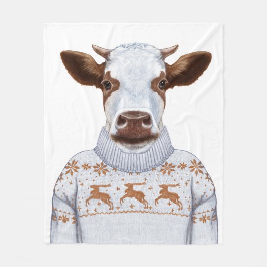 kerstkeukenkoek fleece deken (Voorkant)