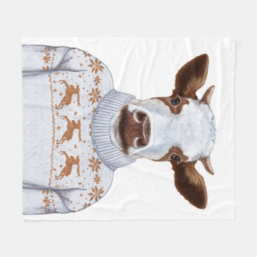 kerstkeukenkoek fleece deken (Voorkant (Horizontaal))