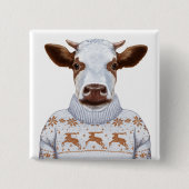 kerstkeukenkoek vierkante button 5,1 cm (Voorkant)