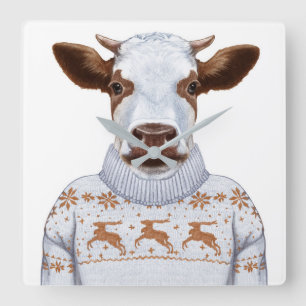 kerstkeukenkoek vierkante klok