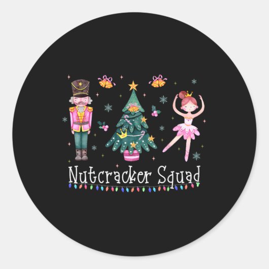 kerstkeukenkrabben, gebalanceerd voor kerstmis Kin Ronde Sticker (Voorkant)