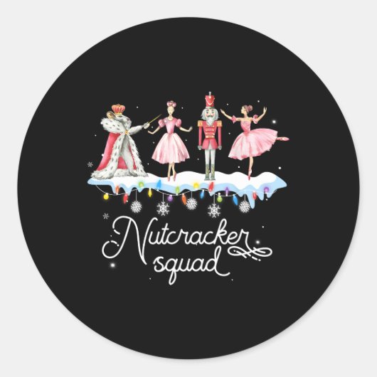 kerstkeukenkrabben, gebalanceerd voor kerstmis Kin Ronde Sticker (Voorkant)