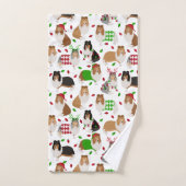 kerstkeukenpakket voor Collie Bath Bad Handdoek (Handdoek)