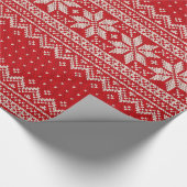 kerstkeukenpatroon - RED Cadeaupapier (Hoek)