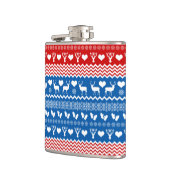 kerstkeukenrenrendiertje, sneeuwvlokken en Mittens Heupfles (Links)