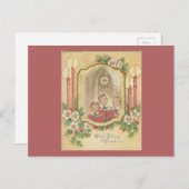 kerstkeukens met kaarsen feestdagenkaart (Voorkant / Achterkant)