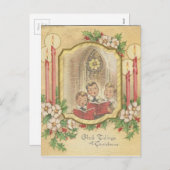 kerstkeukens met kaarsen feestdagenkaart (Voorkant / Achterkant)