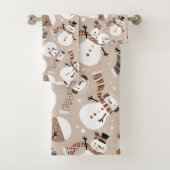 kerstkeukenset Snowman Bath Bad Handdoek (Insitu)