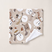 kerstkeukenset Snowman Bath Bad Handdoek (Wasdoekje)