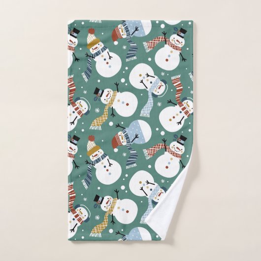 kerstkeukenset Snowman Bath Bad Handdoek (Handdoek)