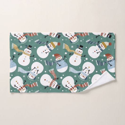 kerstkeukenset Snowman Bath Bad Handdoek (Handdoek)