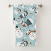 kerstkeukenset Snowman Bath Bad Handdoek (Insitu)