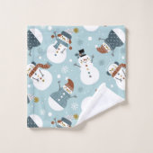 kerstkeukenset Snowman Bath Bad Handdoek (Wasdoekje)