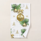 kerstkeukensets, gouden balken bad handdoek (Handdoek)
