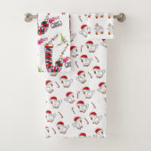 kerstkeukensets, katten, kippen, Snowman Bad Handdoek (Insitu)
