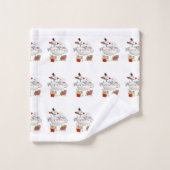 kerstkeukensets, katten, kippen, Snowman Bad Handdoek (Wasdoekje)