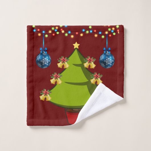 kerstkeukensets, kerstboom bad handdoek (Wasdoekje)