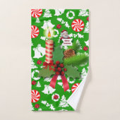 kerstkeukensets, kerstkaarsen bad handdoek (Handdoek)