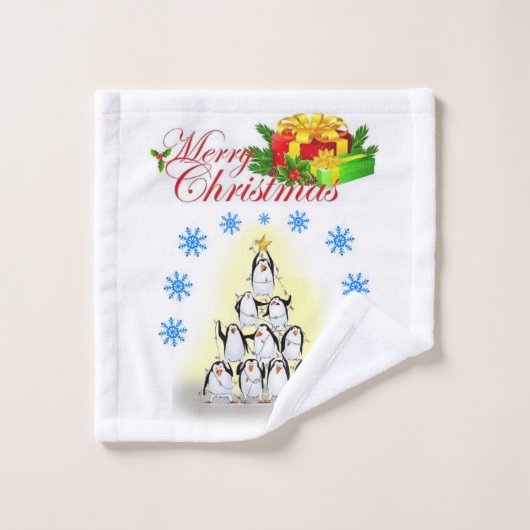 kerstkeukensets, pinguïn bad handdoek (Wasdoekje)