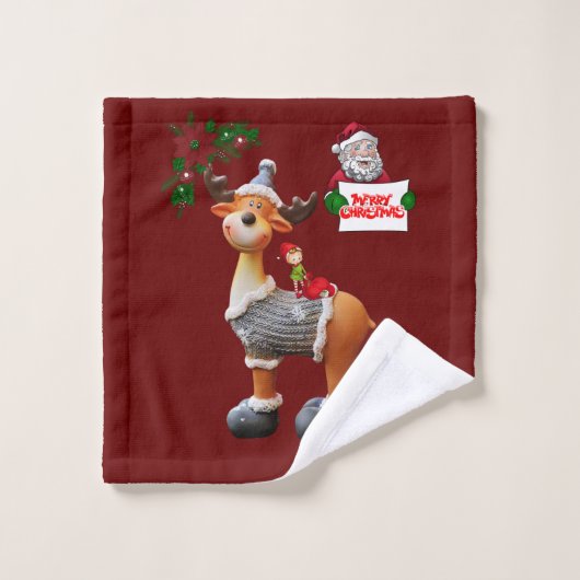 kerstkeukensets, rendieren bad handdoek (Wasdoekje)