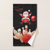 kerstkeukensets, Santa Bowling Bad Handdoek (Handdoek)