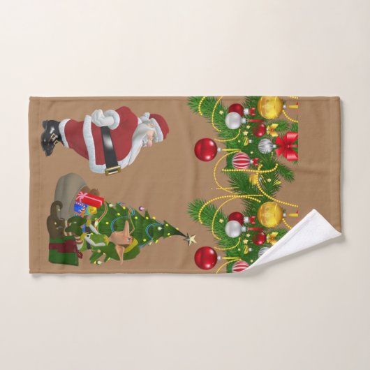 kerstkeukensets, Santa Elf Bad Handdoek (Handdoek)