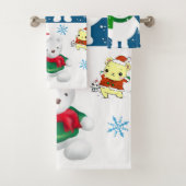 kerstkeukensets, Santa Teddy Bear Bad Handdoek (Insitu)