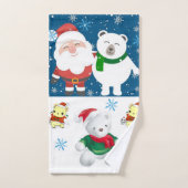 kerstkeukensets, Santa Teddy Bear Bad Handdoek (Handdoek)