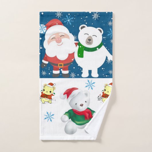 kerstkeukensets, Santa Teddy Bear Bad Handdoek (Handdoek)