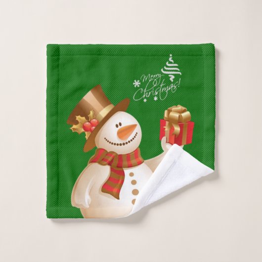 kerstkeukensets, Snowman Bad Handdoek (Wasdoekje)