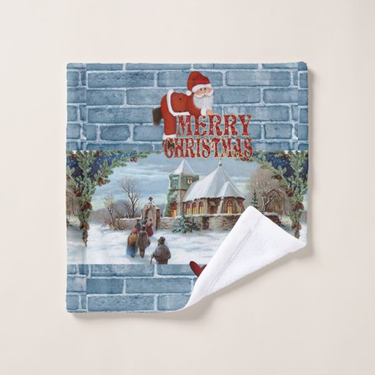 kerstkeukensets, vrolijk kerstfeest bad handdoek (Wasdoekje)