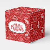 kerstkeuker Knit Favor Box Bedankdoosjes (Voorkant Zijde)